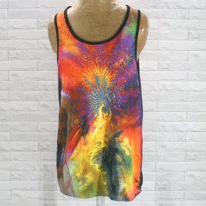 SUPER MASSIVE Blouse Oversized Sleeveless Indian Chief Colorful Boho Abstract